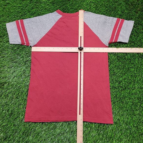 VTG 80s Alabama Crimson Tide T-Shirt Mens XS Womens S Raglan - Picture 9 of 12